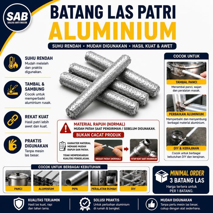 TERMURAH Las Patri Alumunium Bakar Tambal Panci Knalpot Bolong Las Patri 1 Batang