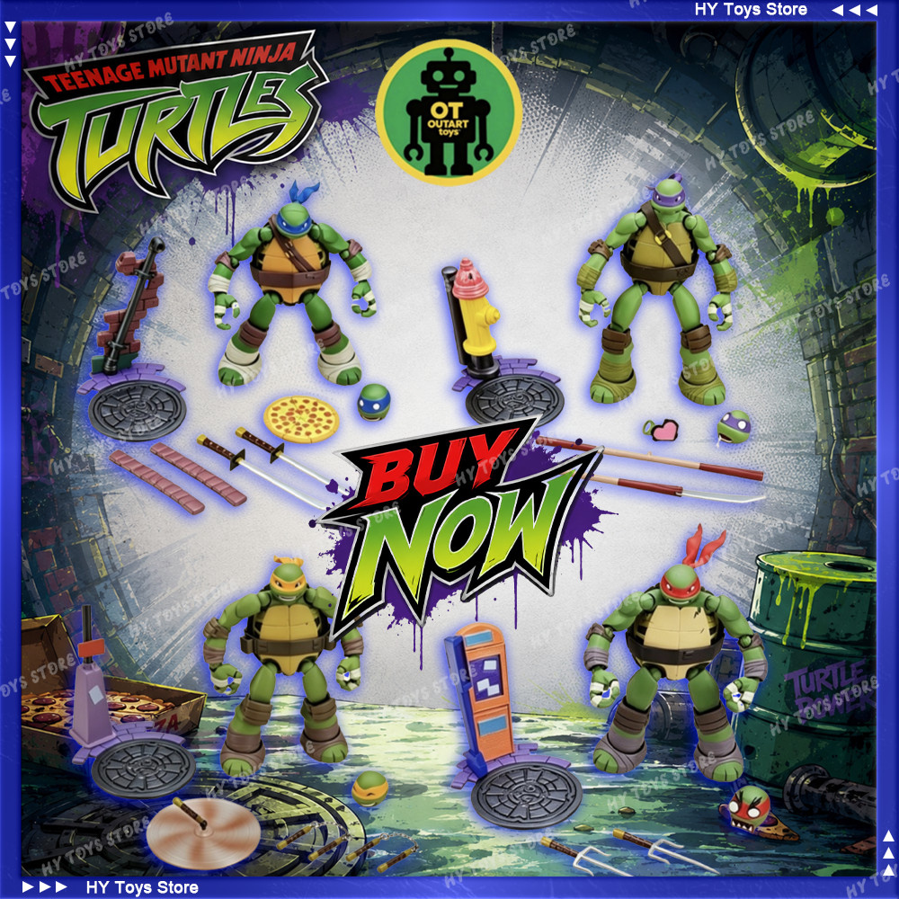 New OUTART Toys Teenage Mutant Ninja Turtles Action Figure TMNT Figurine Kaiyodo Revoltech Figurine