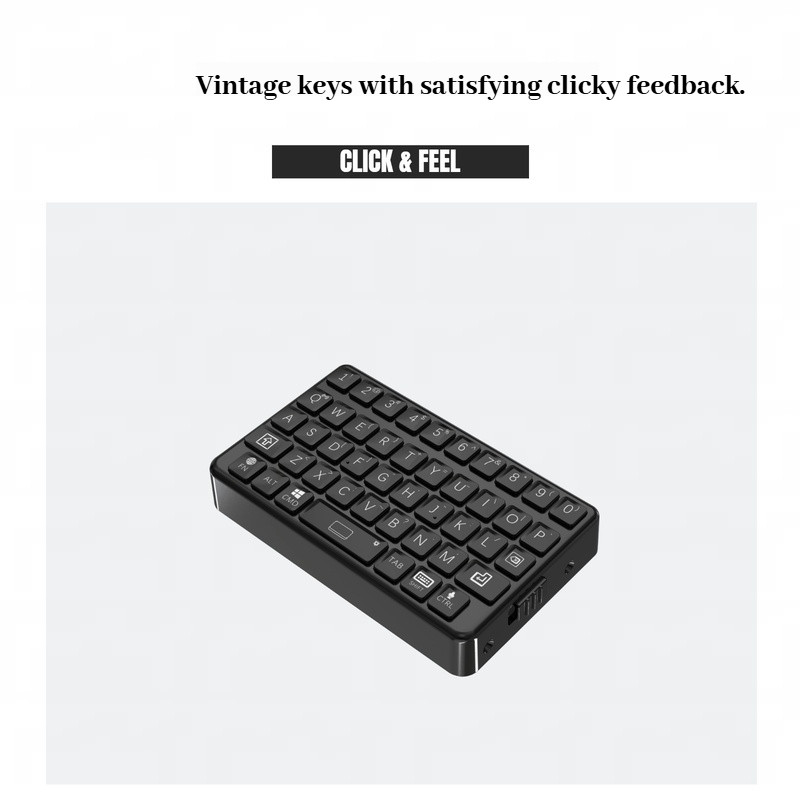 2026 Exknight Retro Touch Mini Keyboard Bluetooth Three System Windows Android Portable Phone Keypad