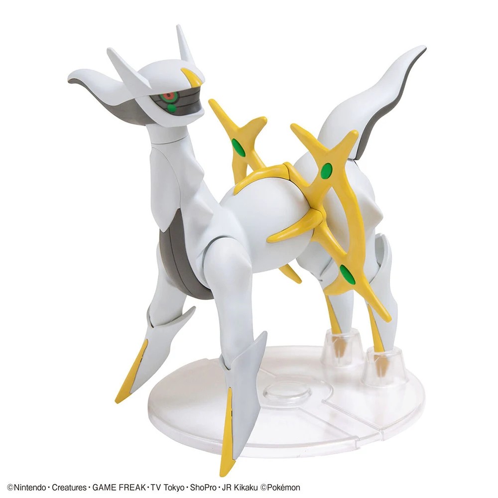 Original Bandai Pokemon Figures Plamo Arceus Genesis God Action Figure Anime Assembly Collectible
