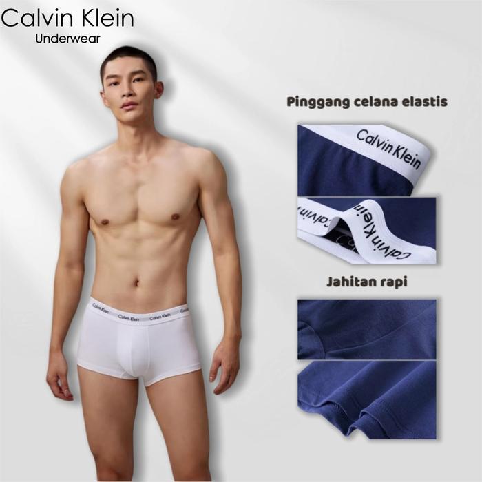 Calvin Klein Underwear Boxer Katun Pria 100% Orisinal: Sejuk Bernapas Sangat Elastis Dan Pas Di