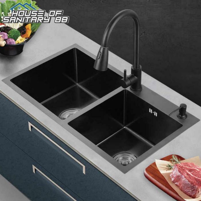 Kitchen Zink Stainless Black 8245 Diskon