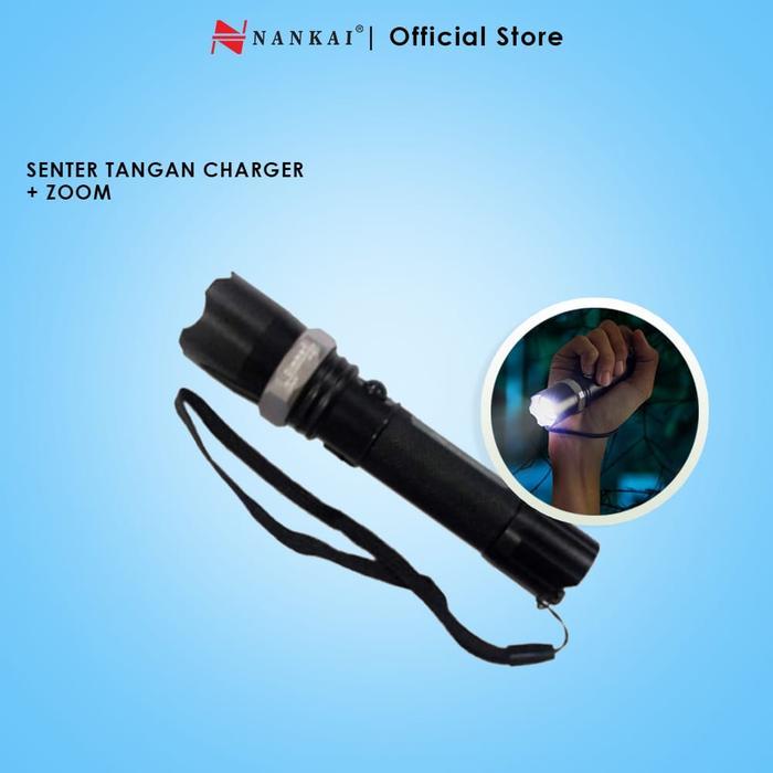 Nankai - Senter Tangan Led Zoom + Charger