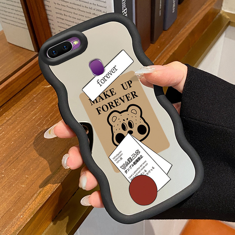 Casing Untuk OPPO F9 F9 Pro Realme 2 Pro U1 Case Casing HP Pola Memo Beruang Kecil Kesing Cesing Mac