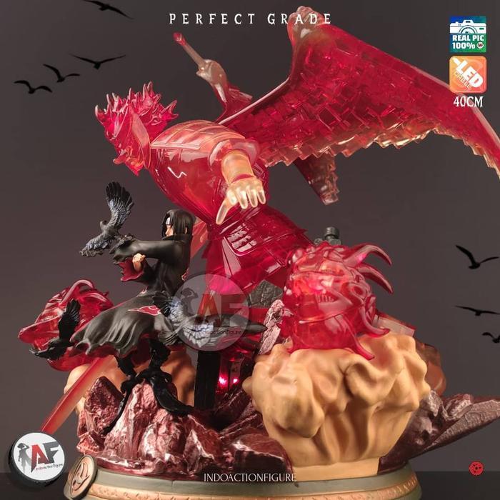 [IAF] UCHIHA ITACHI PERFECT GRADE SUSANOO WITH 7 COLORS LED STATUE NARUTO ACTION FIGURE RECAST