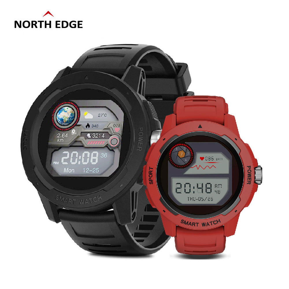 NORTH EDGE Mars 2 Smart Watch IP68 Heart Rater Blood Oxyge/Pressure