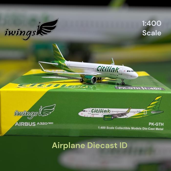 Promo Diecast Pesawat Citilink Airbus A320Neo Skala 1:400 Pk-Gth