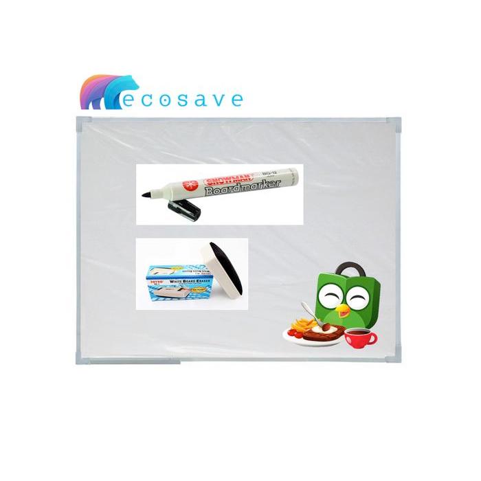 Papan Tulis / White Board Magnet ( Papan Tulis Gantung Tempel White Board Magnetik Ecosave )