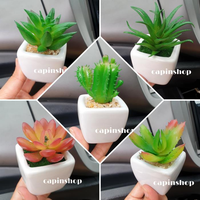 Mini Kaktus Artificial// Hiasan Mobil Kaktus Mini Artificial