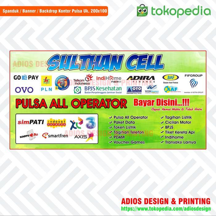 Spanduk Pulsa Banner Konter Pulsa 200 x 100 JOSS