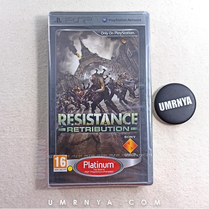 Kaset PSP UMD Resistance Retribution Platinum CD Games Playstation