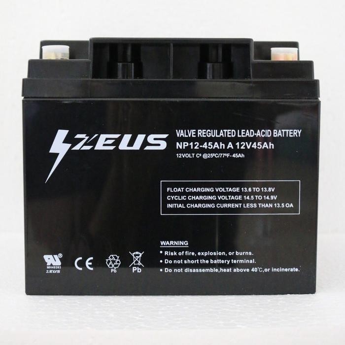 ZEUS Vrla Gel 12v 45ah Solar Cell NPP 12-45AH MF