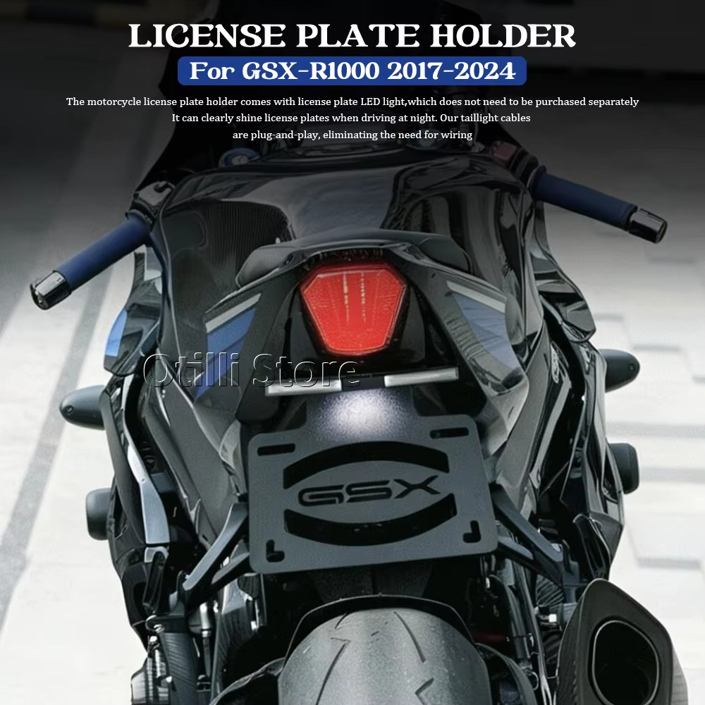 FOR SUZUKI GSX-R 1000 GSX-R1000 GSX R 1000 2017- MOTORCYCLE ACCESSORIES LICENSE PLATE HOLDER FENDER