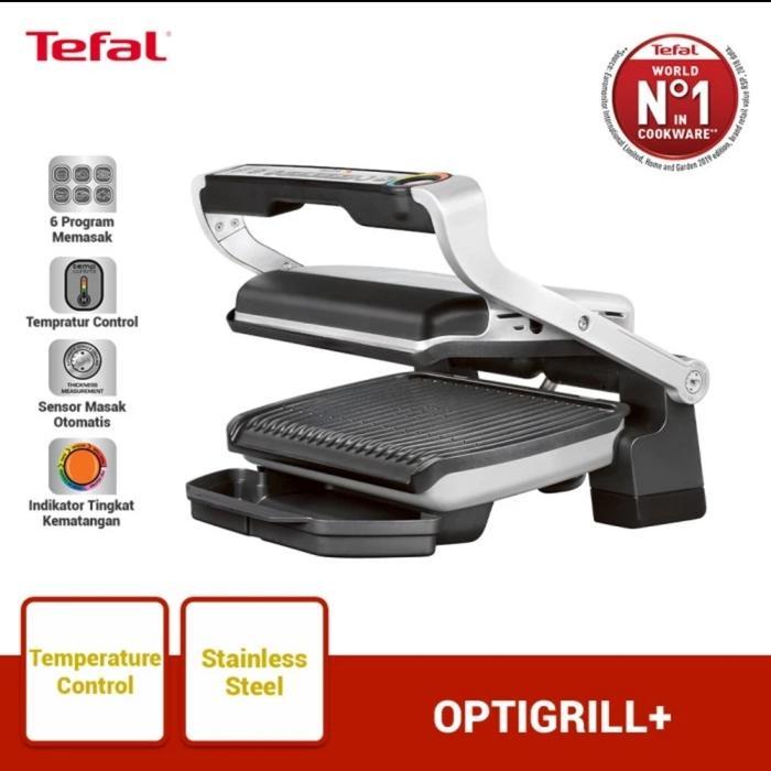 TEFAL Stainless Steel OptiGrill + GC713 Elektric Grill Pan Table Grill Tefal