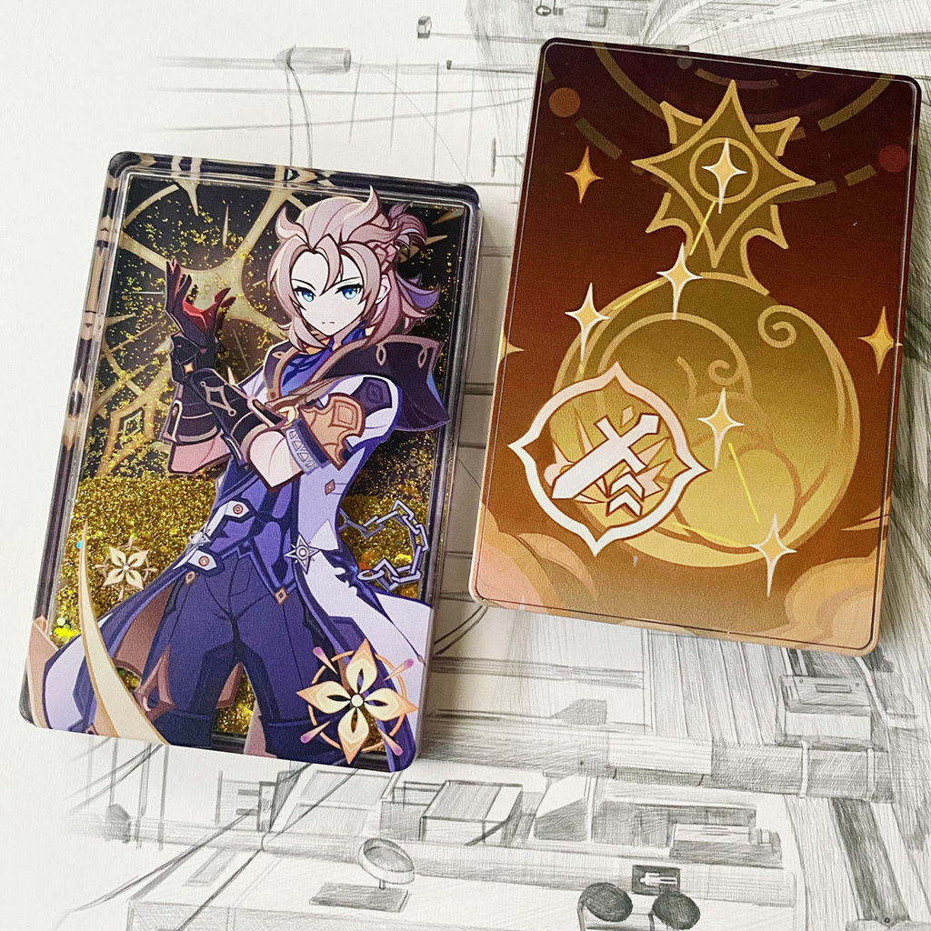 Game Albedo Genshin Impact Acrylic Brick Quicksand Mahjong BL Stand Model Cosplay Anime Collection