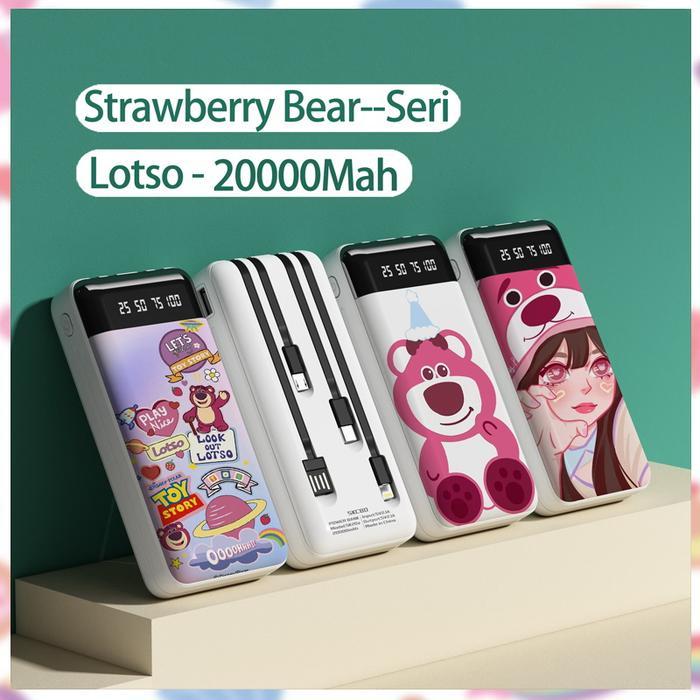 MIPOW Powerbank 20000mAh Print-UV powerbank karakter Lotso powerbank portable powerbank 4 kabel
