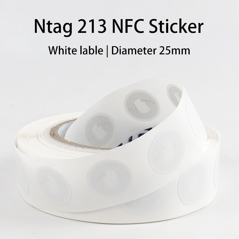 100pcs NFC Tags Ntag213 NFC Stickers Blank NFC Tags Adhesive 144 Bytes Memory Programmable NFC Tags