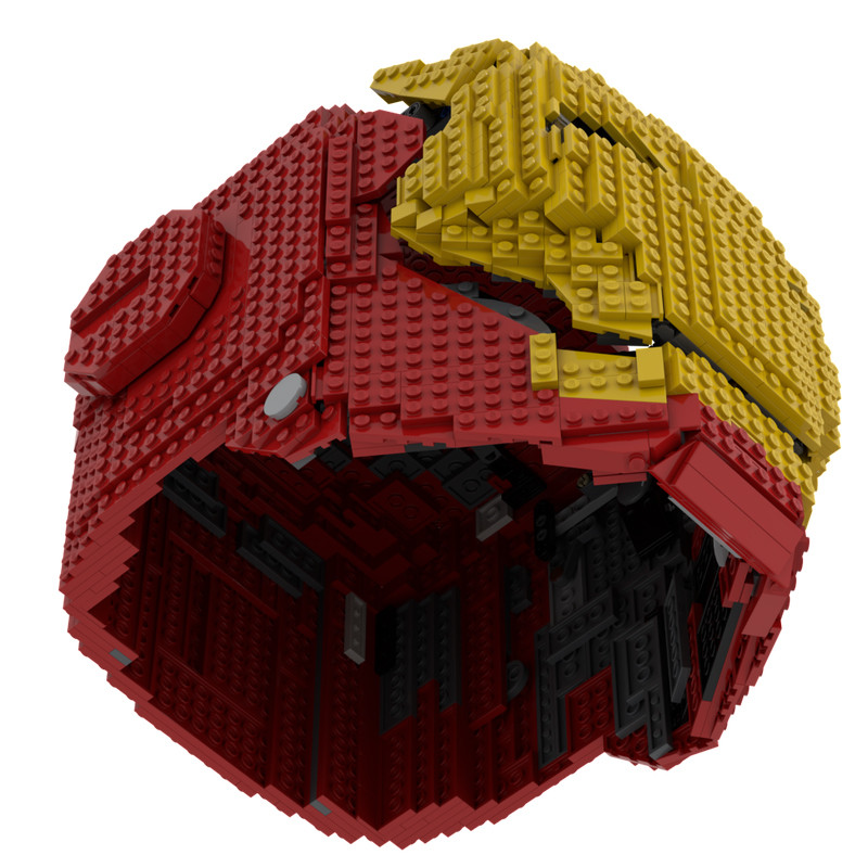 1470ps MO Super Heroes Marvelled Iron Man Wearable Iron Man Helmet el Building Arhiteture Toy