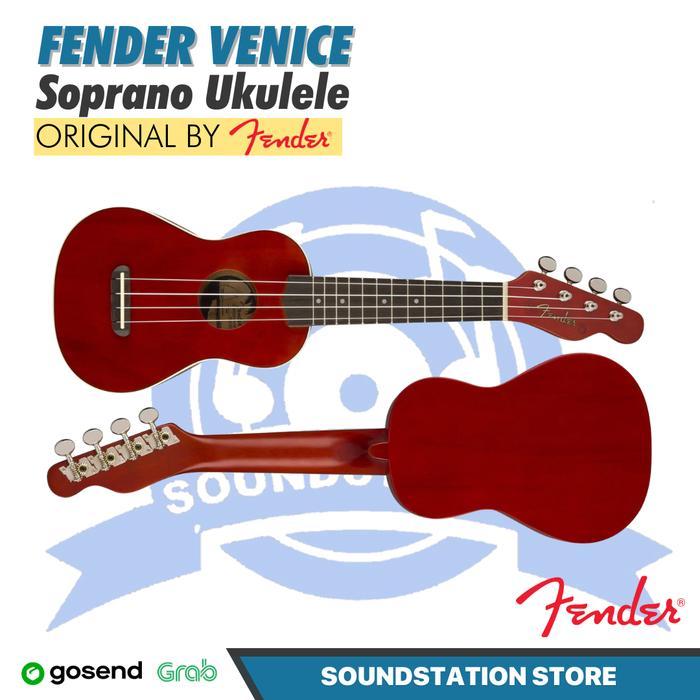 FENDER VENICE Soprano Ukulele Walnut FB | Ukulele Original - CHERRY
