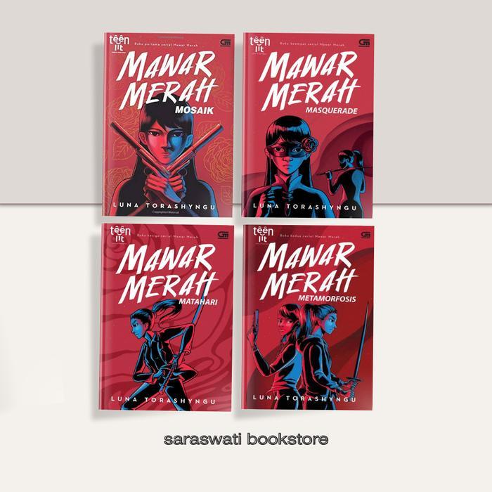 Mawar Merah Paket: Mosaik, Metamorfosis, Matahari & Masquerade - Luna Torashyngu Novel Remaja