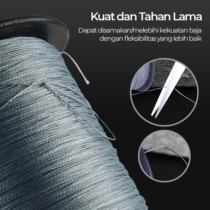 Senar Pancing benang PE 300m 500m kuat / senar PE pancing / senar pe murah kenur pancing PE #Promo