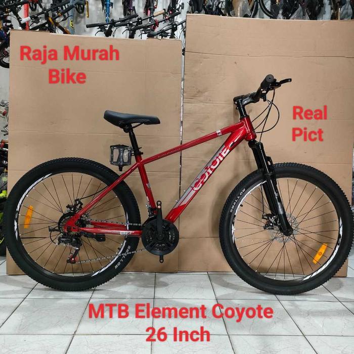 Sepeda gunung MTB 26 Element Coyote Sepeda Gunung Element Coyote 26 inch - Red Silver