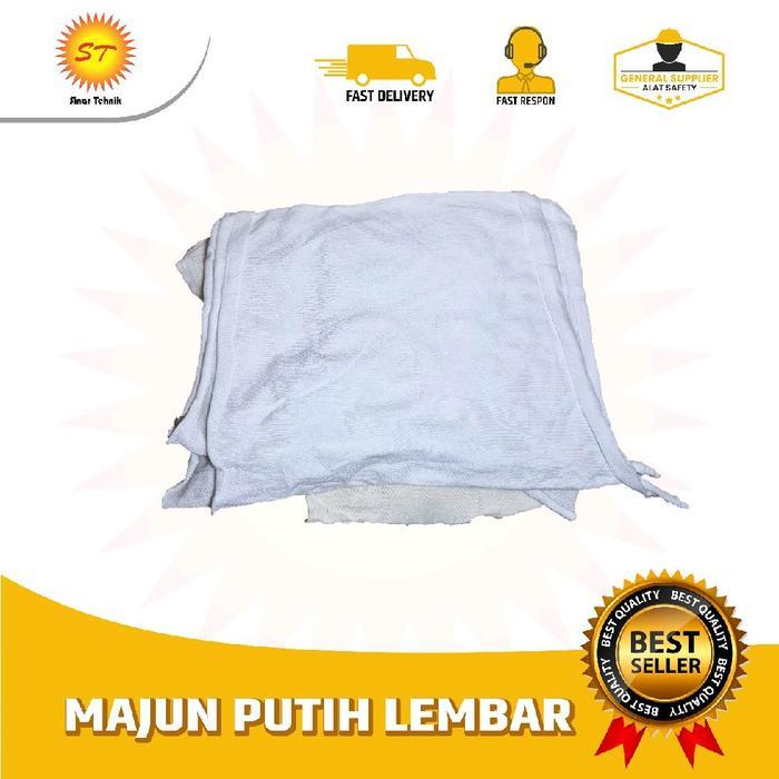 READY Kain Majun Putih Lembar / Majun Putih Tumpuk