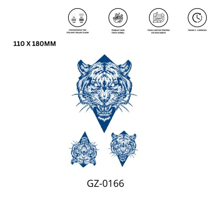 New tato temporer premium semi permanen tattoo fruit ink tattoo harimau temporary