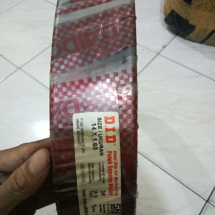 VELG BESI DID UK 160 RING 14 HITAM HOLE 36