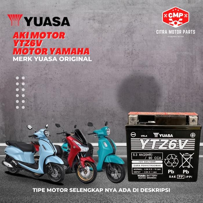 Aki Ytz 6V Yuasa Original (Yamaha)