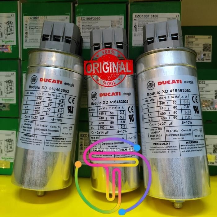 Capasitor Ducati 5 Kvar 415V - 5Kvar Capasitor Panel Ducati Ori