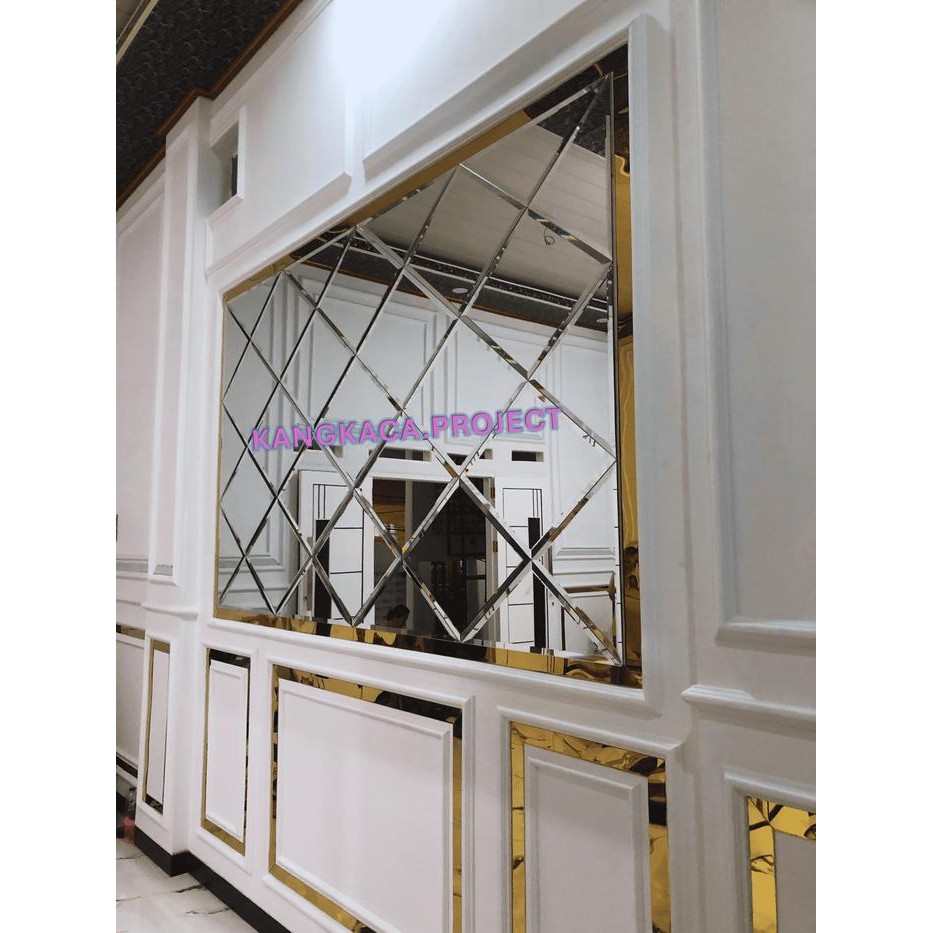 Cermin Bevel Wajik Asli Cermin