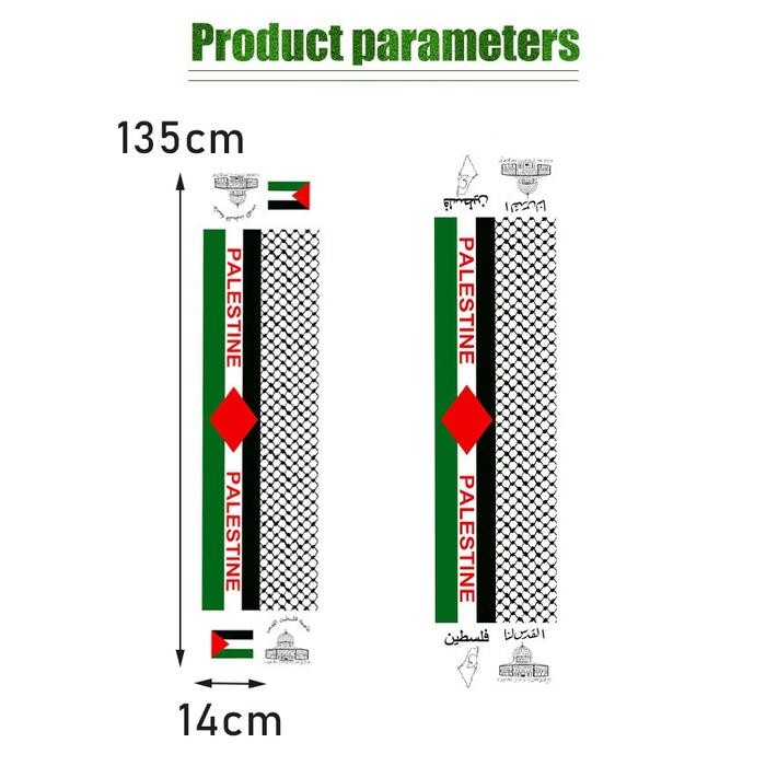 ORIGINAL [XIER] Syal Rajut Palestina Bahan Premium Motif Bendera Palestina Scarf Palestine READY