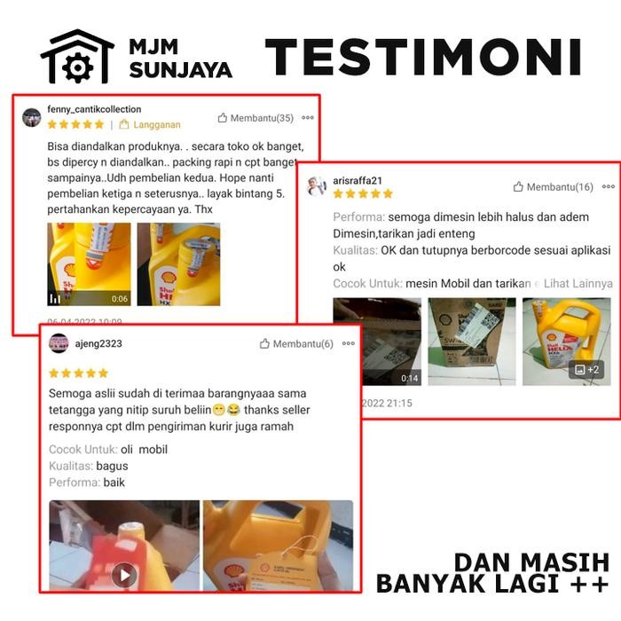 [GRATIS FILTER OLI] PAKET GANTI OLI MESIN SHELL HELIX HX5 SAE 15W-40 8 LITER TOYOTA INNOVA REBORN