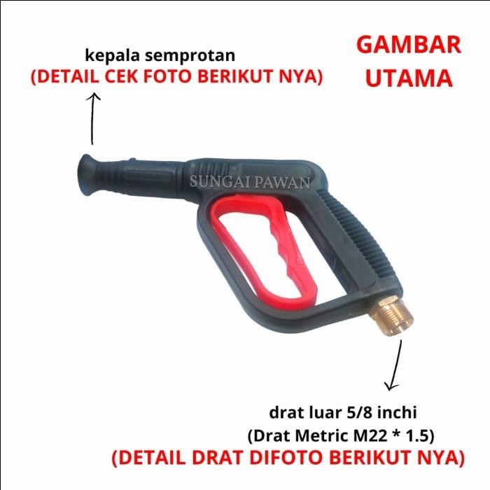 NEW - spray gun semprotan jet cleaner high pressure drat luar 5/8 inchi