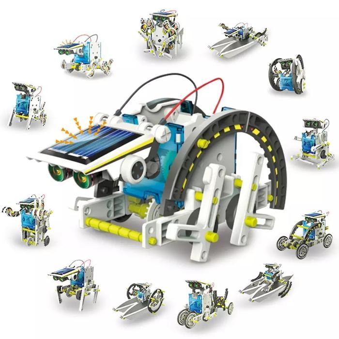 DIY KIT Solar Robot 14in1 Robotic Mainan Edukasi Anak Tenaga Matahari
