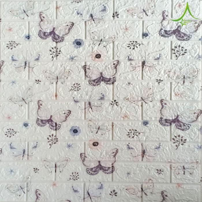 Wallpaper Foam 3D Kayu Merah