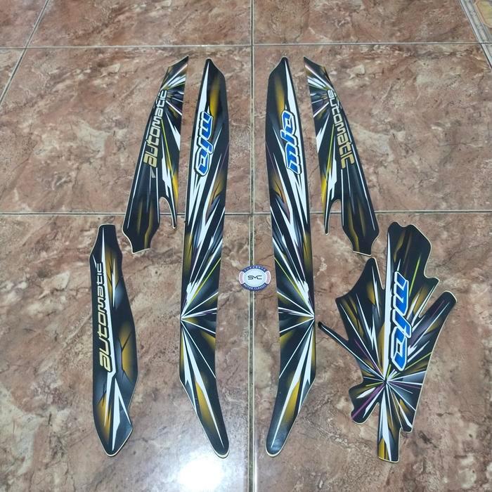 Striping Stiker Body Mio 2008 Mio Smile Hitam Jari Jari Original