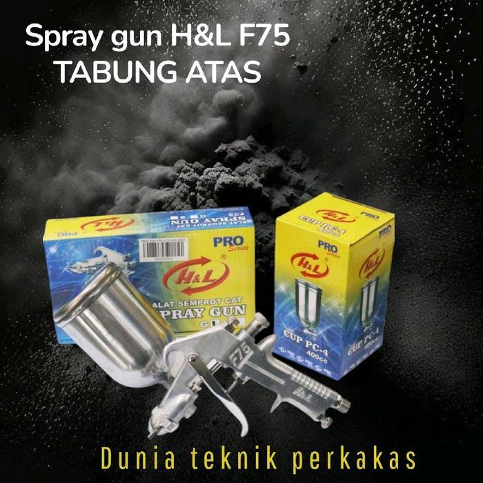 Spray Gun Hnl F75 Tabung Atas /Spray Gun H&L F75 Tabung Atas