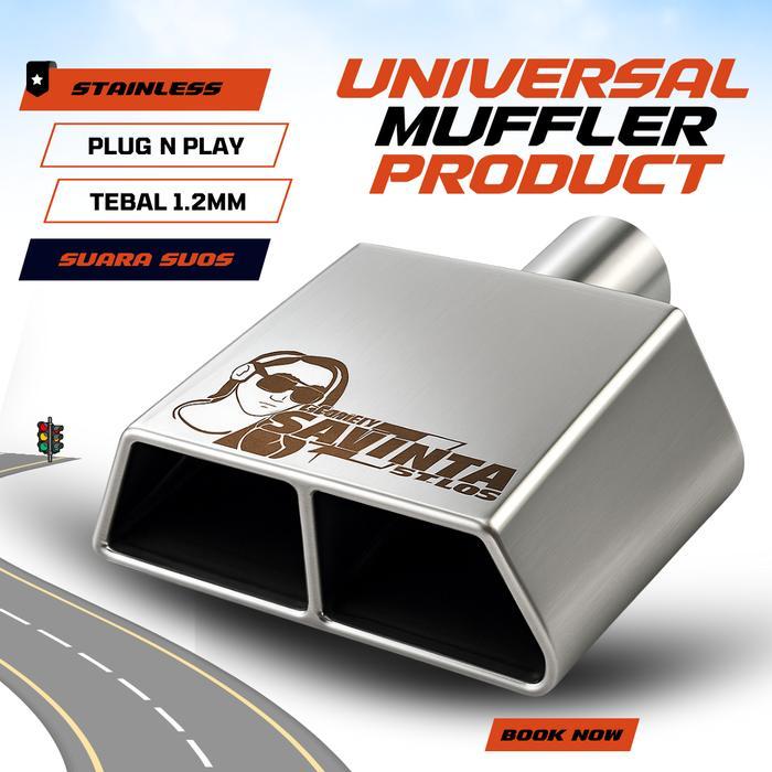 Savinta Knalpot Suos Bensin Solar Trapesium Stainless Mobil Solar Bensin Truk Sos Suara Ngorok