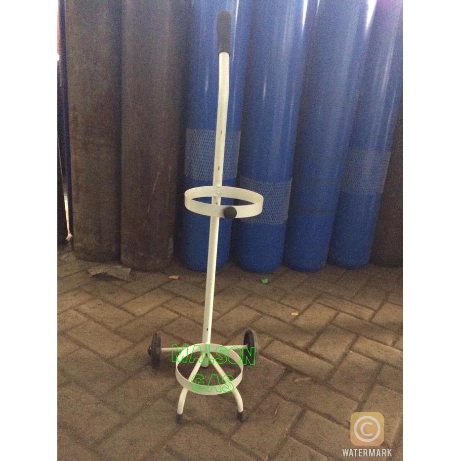 g57e- Trolly Tabung 2M3 Oksigen Nitrogen Argon Co2