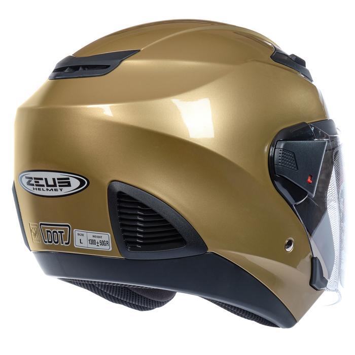 ZEUS ZS 611 GOLDEN YELLOW HALF FACE DOUBLE VISOR