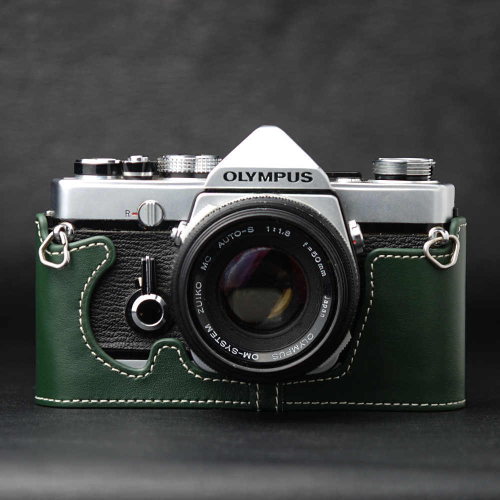 For OLYMPUS PEN-FT OM-1/1N OM-2/2N OM-4/4TI OM-3 Case Genuine Leather Half Case Retro Protective