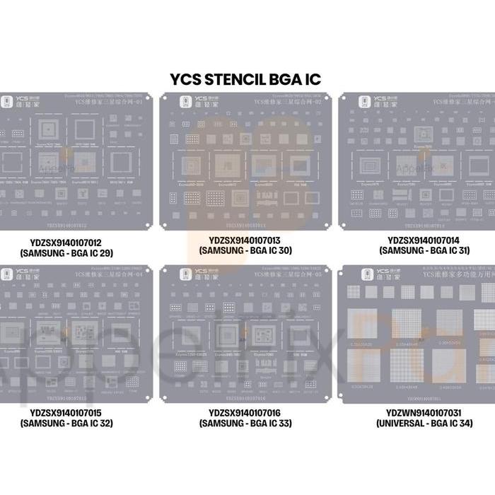 5ciw- Ycs Bga Stencil Ic Samsung Universal Mediatek