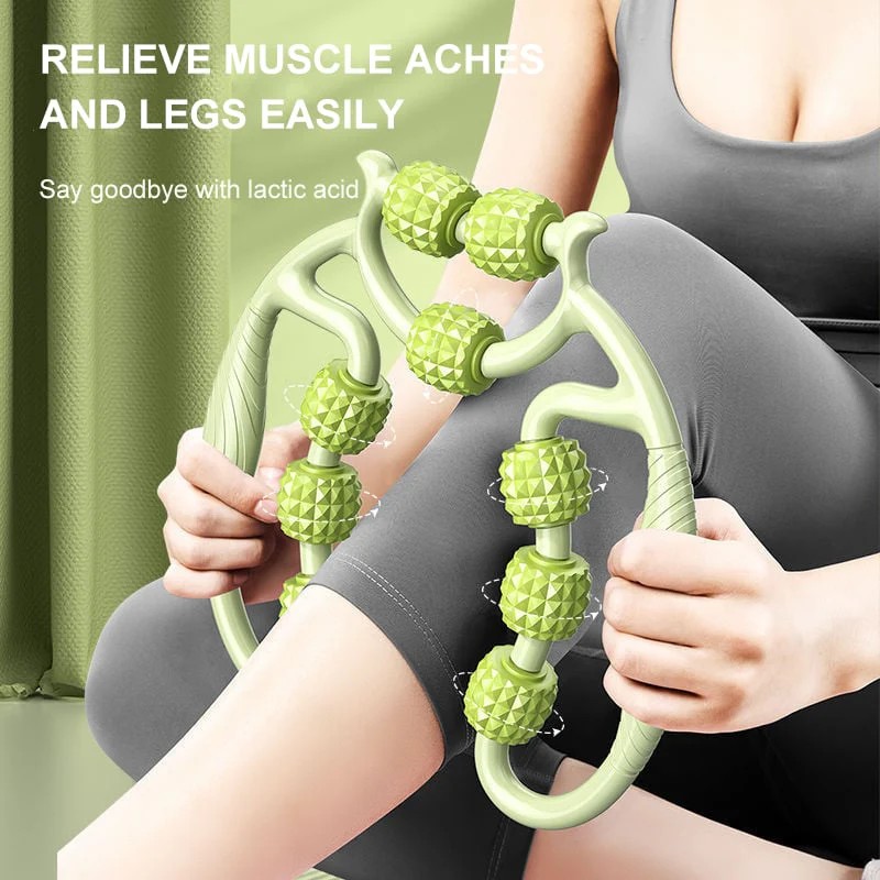 Massage Relax Circular Leg Clamp 12 Rounds Trigger Point Roller Massager Slimming Muscle Stretching