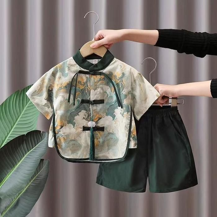 TERMURAH Setelan Hanfu Anak Laki-Laki Gaya Baru, Baju Tradisional Tionghoa Nyaman untuk Anak, Gaun