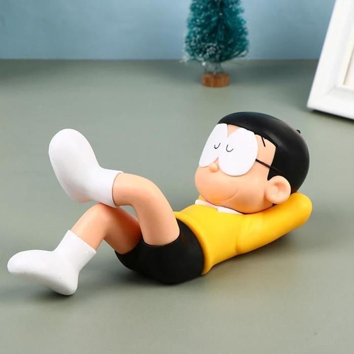 Action Figure Pajangan Mobil Nobita Doraemon Nobita Sleeping Action Figure PVC Mainan Static Figure