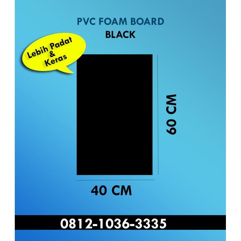 Pvc Foam Board Black 5 Mm Ukuran 60 Cm X 40 Cm