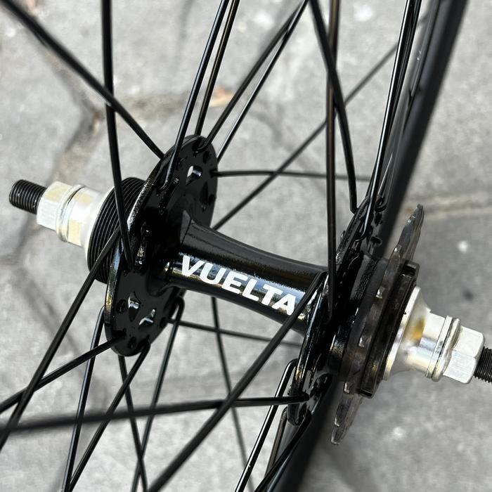 Wheelset Fixie Doltrap Vuelta Hitam 3Cm Original Fixed Gear Roda 700C Alloy Double Wall Include Cog
