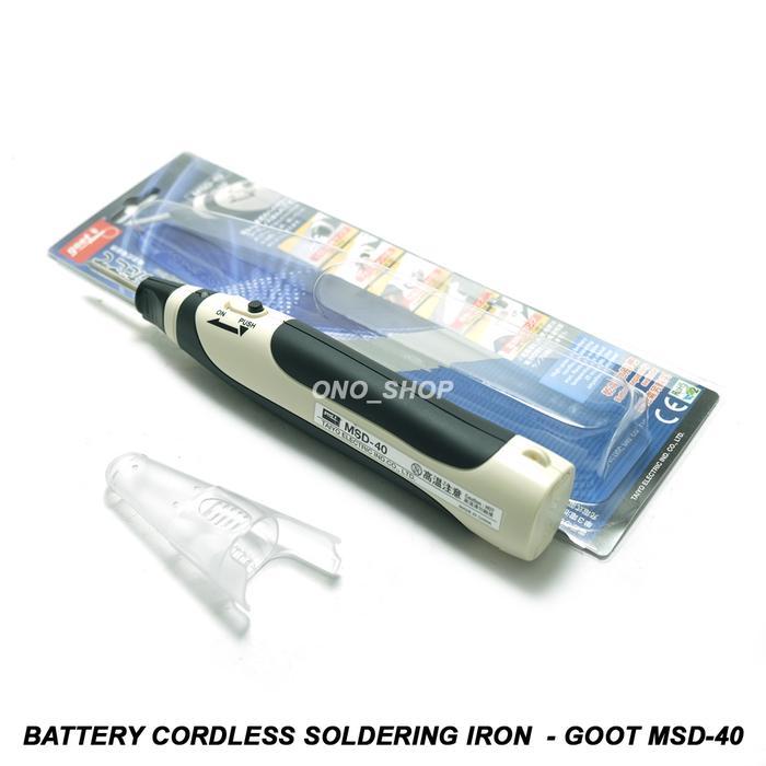 TERBARU BATTERY CORDLESS SOLDERING IRON - Goot MSD-40